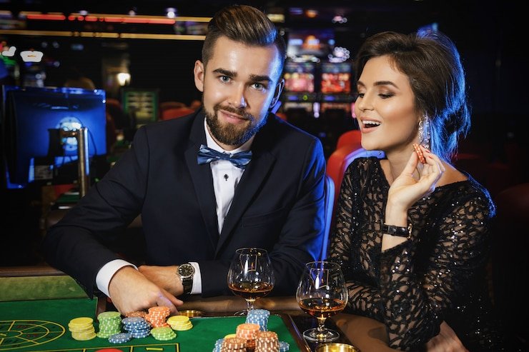 Multi-camera live dealer feed showing cards and player positions
